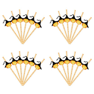 24pcs Halloween Paper Straws Drinking Straws