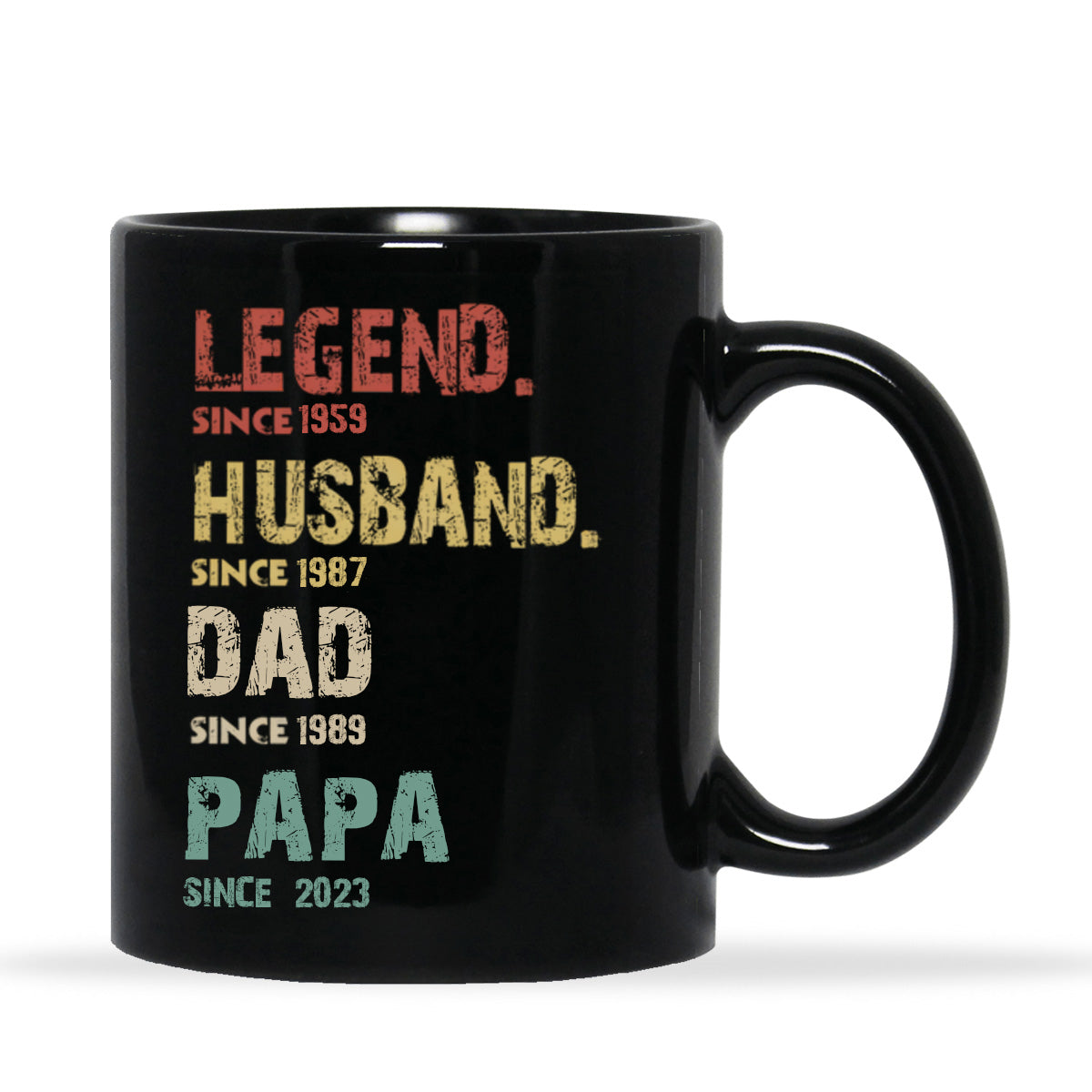 Personalized Like A Dad Just More Squatchy Black Mug