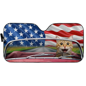 Personalized Dog & Cat Auto Windshield Sunshade, Car Window Protector - Gift For Pet Lovers