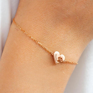 Engraved Heart Pawprint Bracelet Gift for Pet Lovers Dog Mom