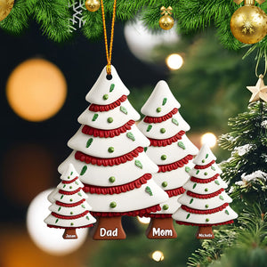 Christmas Family - Personalized Family Christmas Tree Cake Ornament