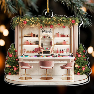 Personalized Nail Salon Acrylic Ornament