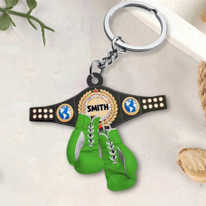 Personalized Boxing Glove Keychain Gifts For Boxing Lovers
