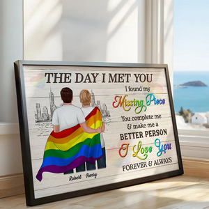 Pride Month LGBT Couple The Day I Met You Personalized Poster/Canvas