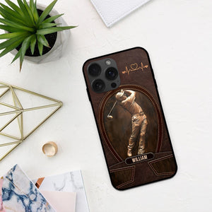 Golf Swing - Custom Name Phone Case Personalized Golf Accessories for Golf Lovers