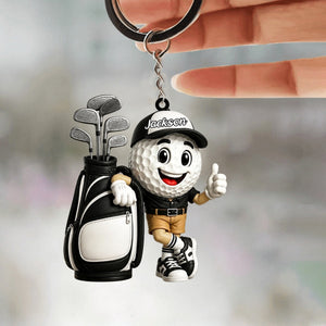 Golf Player Keychain โ Personalized Gift For Golf Lovers