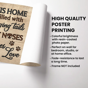 Home With Paw Prints Personalized Crossword Puzzle Art Canvas Gift For Dog Lover