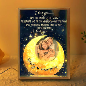 Personalized I Love You Past The Moon Canvas