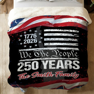 250 Years USA 250th Birthday 1776-2026 Personalized Blanket Gift for Family