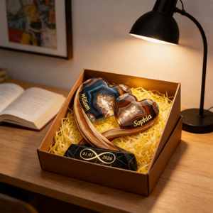 Together Forever - Personalized Two Heart Couple Plaque