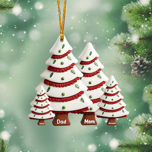 Christmas Family - Personalized Family Christmas Tree Cake Ornament