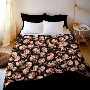 Personalized Custom Photo Face Blanket- Funny Face Gift