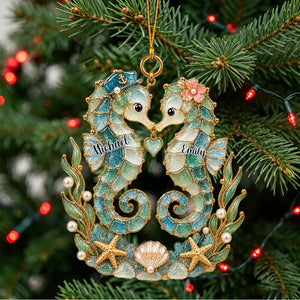 Personalized Ocean Couple Ornament Wedding Christmas Gift For Couples
