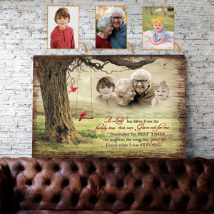 A Limb Has Fallen From the Family Tree,Add Deceased Loved One to Photo,Personalized Family Portrait Memorial Canvas Poster