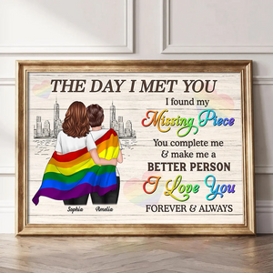 Pride Month LGBT Couple The Day I Met You Personalized Poster/Canvas