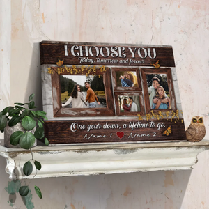 I Choose You Personalized Custom Photo & Text Canvas/Poster Gifts For Couples