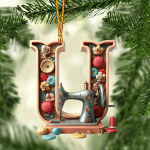 Beautiful Sewing Letter Shaped Ornament