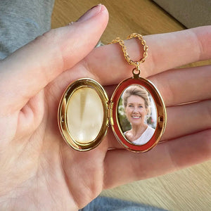 Custom Photo Memorial In Loving Memory Locket Necklace, Forever In My Heart