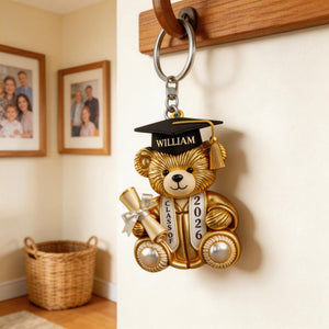 This Bear Graduated So They Don't Have To - Class Of 2026 Personalized Acrylic Keychain