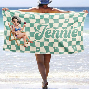 Just A Girl Who Loves Beach - Personalized Beach Towel