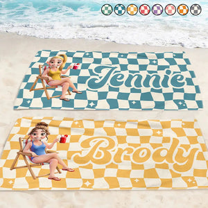 Just A Girl Who Loves Beach - Personalized Beach Towel