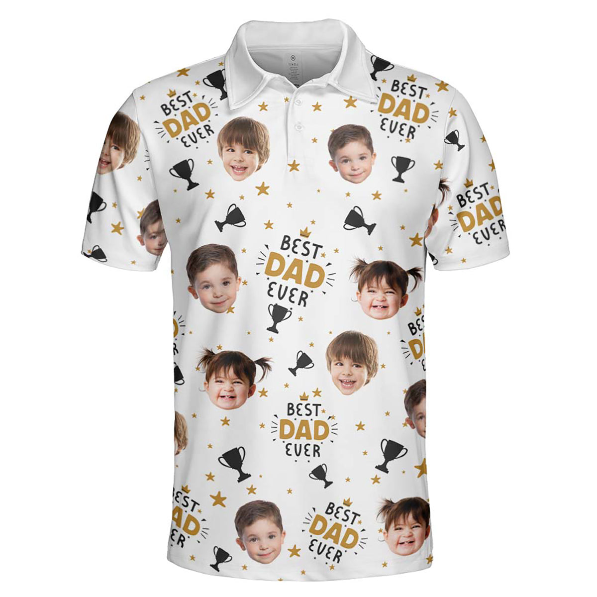 Personalized Photo Polo Shirt - Best Dad Ever