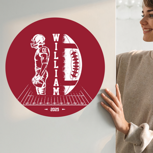 Custom Name American Football Personalized Sticker/Decal