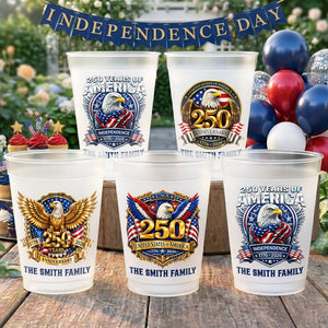 Custom Party Cups - Personalized America 250th Anniversary Gifts For Family