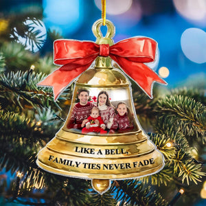 Family Ties Never Fade Personalized Acrylic Photo Ornament