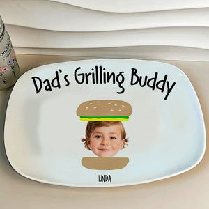 Custom Photo Daddy's Grilling Buddies Burger Hot Dog Platter