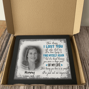 Personalized The Day I Lost You I Also Lost Me Family Picture Frame