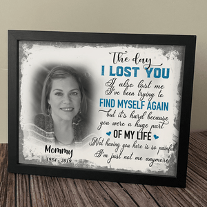 Personalized The Day I Lost You I Also Lost Me Family Picture Frame