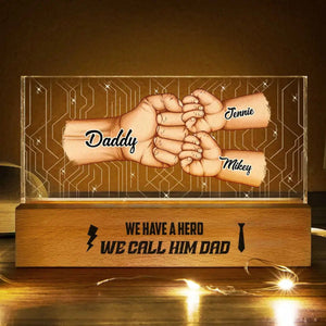 I Have A Hero - Personalized Rectangle LED Light