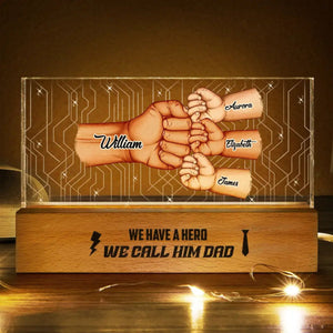 I Have A Hero - Personalized Rectangle LED Light