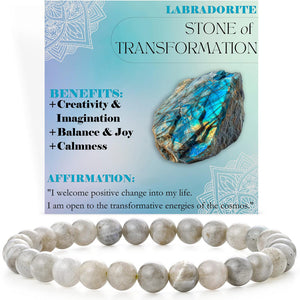 Energy & Love • Natural Stone Elastic Rope Bracelet