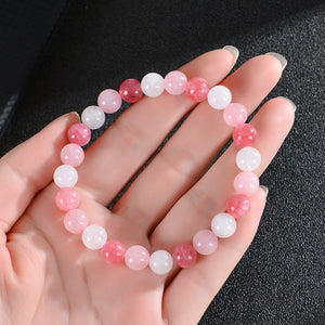 Seven Colored Stone, Tiger Eye Stone Bracelet - 7 Chakras Card Bracelet