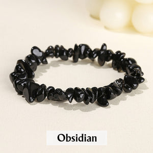 Natural chakra bracelet ,Colored bead bracelet ,Crystal stone piece elastic