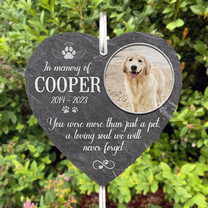 Personalized Memorial Garden Slate & Hook - Loss Of pet Sympathy Gift, Dog Memorial Stone