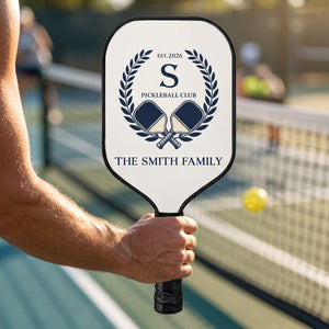 Custom Name Personalized Family Pickleball Club Monogram Paddle