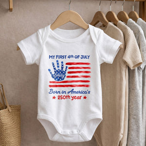 Personalized "My First 4th Of July" Baby Onesie – Gift For Newborns & Toddlers