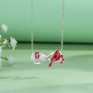 Cardinals Appear When Angels Are Near Memorial Infinite Personalized Necklace