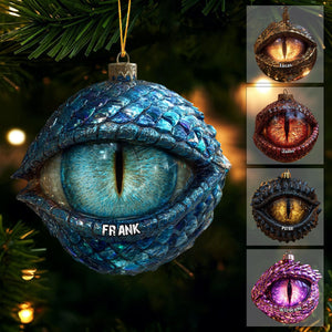 Mythical Beast Personalized Fantasy Eye Christmas Ornament โ Book Lover Keepsake