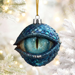 Mythical Beast Personalized Fantasy Eye Christmas Ornament โ Book Lover Keepsake