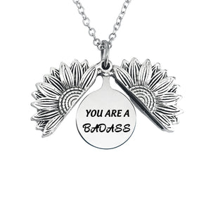 You Are A Badass-Sunflower Necklace