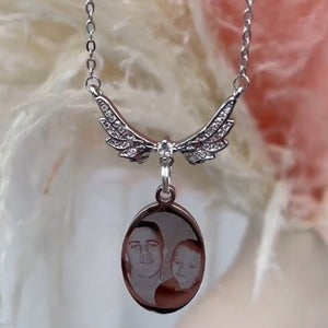 Personalized Photo Guardian Angel Necklace