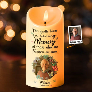 This Candle Burns In Loving Memory Personalized Photo LED Candle