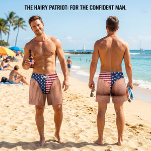 Personalized "Freedom And Chill" Patriotic Swim Trunks โ Summer Gift For Men