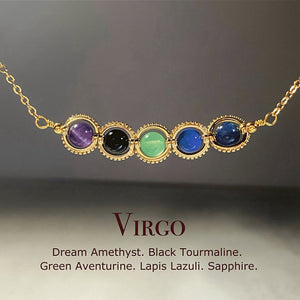 Zodiac Necklace Natural Astrology Jewelry Gift