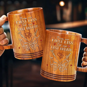 Love Found Its Way Couple Personalized Custom Wooden Mug