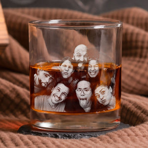 We Love You Every Day - Personalized Whiskey Glass With Photo